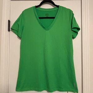Reebok Women's Green V-Neck Top 2XL